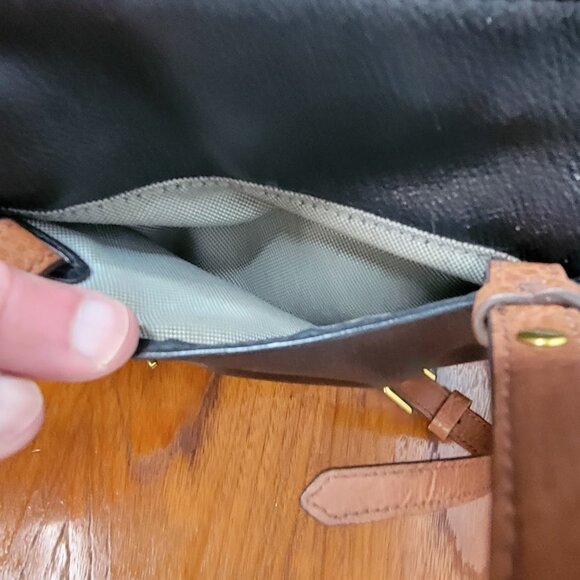 Fossil Black Leather Satchel Crossbody – Classic Style, Good Condition - Picture 7 of 15